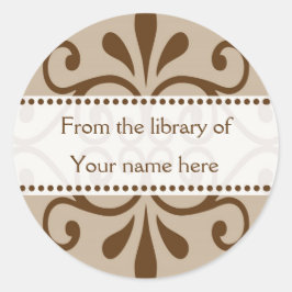 Uit de Bibliotheek van Boekplaten Ronde Sticker