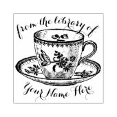 Uit de Bibliotheek van Custom Teacup Rubber Stamp Rubberstempel (Afrduk)