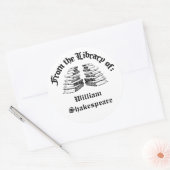 Uit de bibliotheek van de  aangepaste boekenplaat ronde sticker (Envelop)