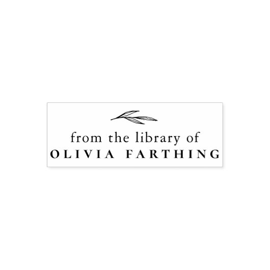 uit de bibliotheek van | Eenvoudig elegant botanis Zelfinktende Stempel (Design)