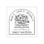 Uit de bibliotheek van | Gepersonaliseerd botanisc Rubberstempel (Afrduk)