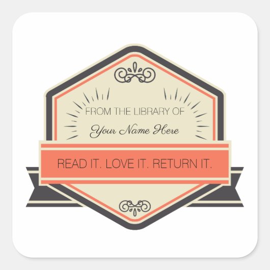 Uit de bibliotheek van: (Gepersonaliseerd) Vierkante Sticker (Voorkant)