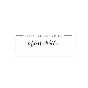 Uit de bibliotheek van gepersonaliseerde boekstemp rubberstempel