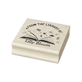 Uit de bibliotheek van - gepersonaliseerde naam 	rubberstempel