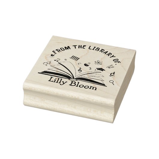 Uit de bibliotheek van - gepersonaliseerde naam 	rubberstempel (Stempel)