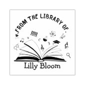 Uit de bibliotheek van - gepersonaliseerde naam 	rubberstempel (Afrduk)