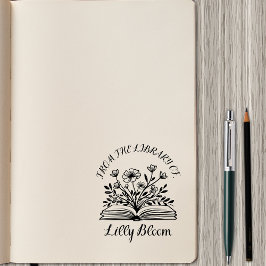 Uit de bibliotheek van - gepersonaliseerde naam 	rubberstempel