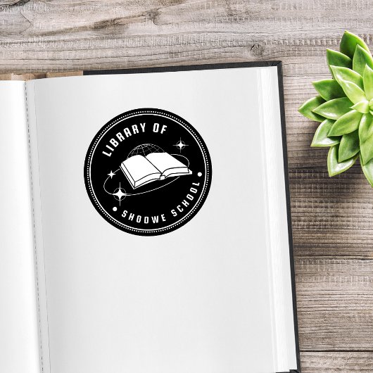 Uit de bibliotheek van - gepersonaliseerde naam rubberstempel