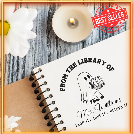 Uit de bibliotheek van | Grappig Ghost Teacher Boe Zelfinktende Stempel