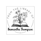 Uit de bibliotheek van het botanische boek 	rubberstempel (Afrduk)