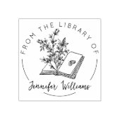 Uit de bibliotheek van het botanische boek 	rubberstempel (Afrduk)