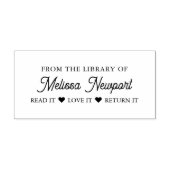 UIT DE BIBLIOTHEEK VAN LEES HET BEWAAR HET GEef HE Rubberstempel (Afrduk)