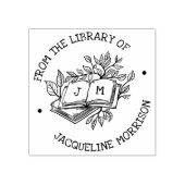 Uit de bibliotheek van oude botanische boeken init rubberstempel (Afrduk)