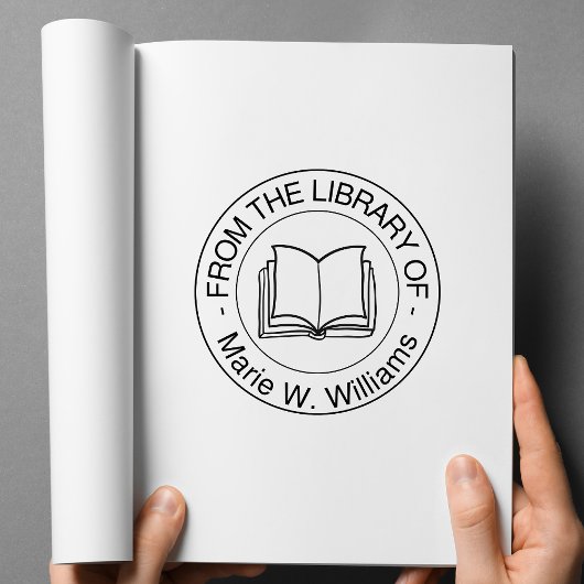 Uit de bibliotheek van – Persoonlijke naam Rubberstempel