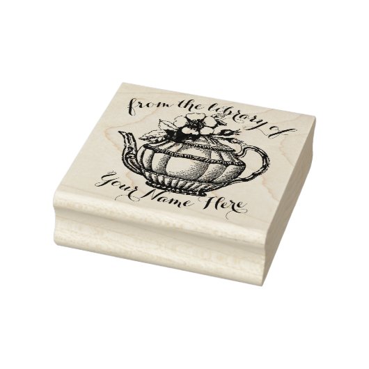 Uit de Bibliotheek van Theepot Custom Rubber Stamp Rubberstempel (Stempel)