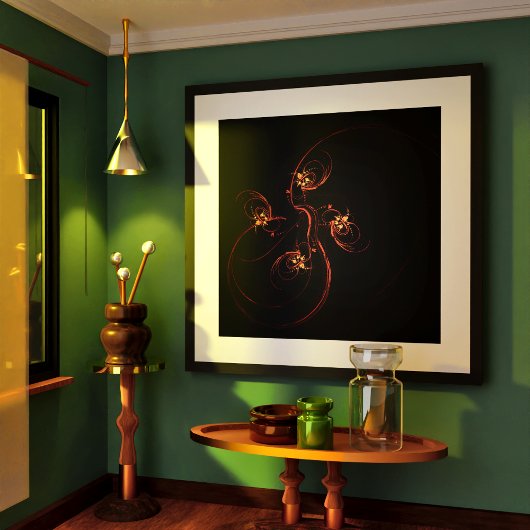 Uit de donkere Abstracte kunst Poster