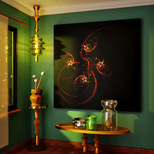 Uit de donkere Abstracte kunstschilderafdrukken Canvas Afdruk