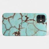 Uit de Gemstone-reeks - Turquoise Cracked Case-Mate iPhone Case (Achterkant (horizontaal))