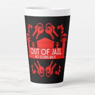 Uit de gevangenis vrijgelaten cadeau latte mok