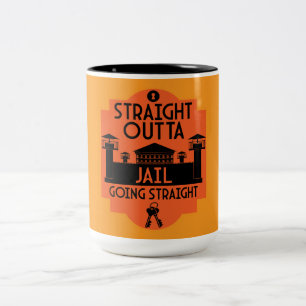 Uit de gevangenis vrijgeven geschenk tweekleurige koffiemok