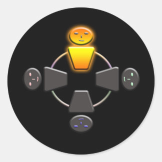 uit de glans ronde sticker