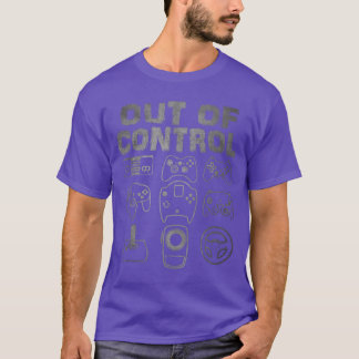 UIT DE HAND LOLLIGE RETRO VIDEO GAME SPELER T-shir T-shirt