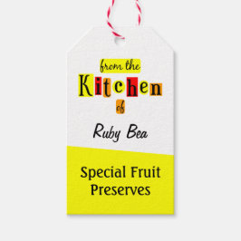 Uit de keuken van Custom Retro Baking Label Cadeaulabel