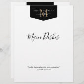 Uit de keuken van de goudmonogram - ontvanger (Voorkant / Achterkant)