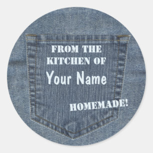 Uit de keuken van de rotsblauwe jans ronde sticker