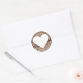 Uit de keuken van - gemaakt met liefde rustiek hou ronde sticker (Envelop)