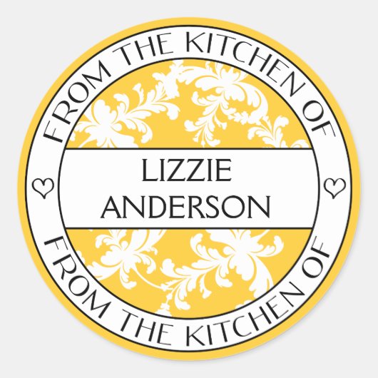 Uit de keuken van het etiket | Gele witte Damask (Voorkant)