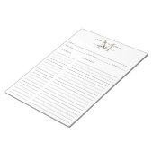 Uit de keuken van het goudmonogram notitieblok (Schuin)
