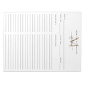 Uit de keuken van het goudmonogram notitieblok (Voorkant)