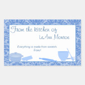 Uit de keuken van het Label van de Gift in Blues (Voorkant)