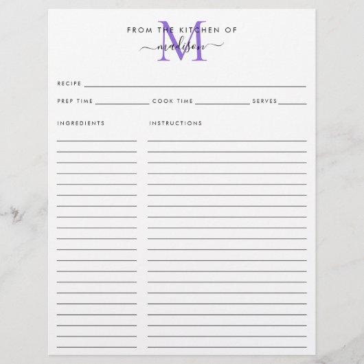 Uit de keuken van het Paarse vioolmonogram (Voorkant)