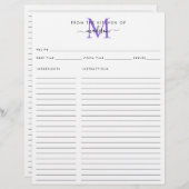 Uit de keuken van het Paarse vioolmonogram (Voorkant / Achterkant)