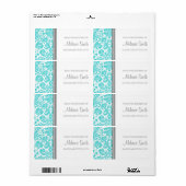 Uit de keuken van Labels Aqua Damask (Full Sheet)