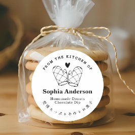 Uit de keuken van Oven Mitt Minimalist Baking Ronde Sticker