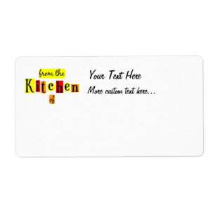 Uit de keuken van retro aangepaste verzendlabels etiket