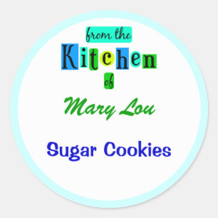 Uit de keuken van Retro Blauwe Groene Stickers