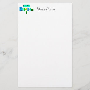 Uit de keuken van Retro Blues Custom Stationery Briefpapier