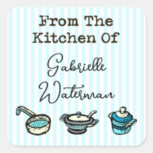"Uit de keuken van" Sticker Sjabloon