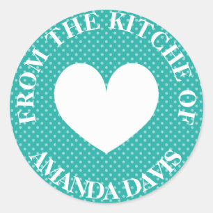 Uit de keuken van stickers   Turquoise blauw