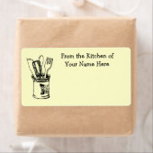 Uit de keuken van voedsel koken label (Insitu)