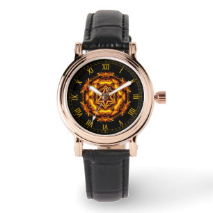 Uit de kroes ~ Art van de vlammen ~ Horloge