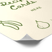 Uit de markt Groene Hand getrokken recept Poster (Hoek)