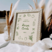 Uit de markt Groene Hand getrokken recept Poster