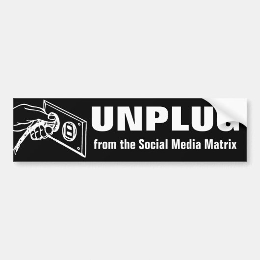 Uit de matrix Sociale media verwijderen Bumpersticker (Voorkant)