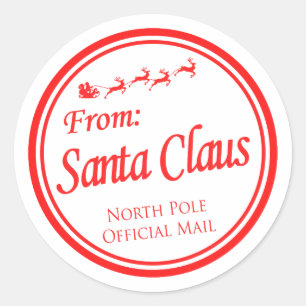 Uit de officiële post van Santa Claus North Pole Ronde Sticker