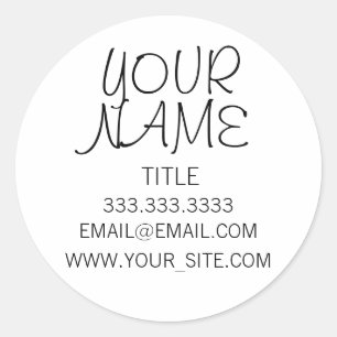 Uit de vrije hand Eenvoudig Ronde Sticker